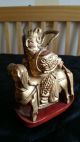 Antik Asiatika ° 3 Figuren ° Gilded Wood China Um 1850 ° Vergoldetes Holz Figur Asiatika: China Bild 3