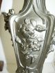 Prunkvase Vase Zinn Alt Antik Barock Ranke Italy Florales Muster Gemarket Gefertigt nach 1945 Bild 4