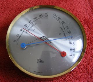 Thermometer & Hygrometer,  Messing Wetterstation Von Barigo Bild