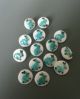 ♥alte Handbemalte Glasknöpfe Kinderknöpfe Hasen 14 Stück Dmess.  10 Mm♥ Nähutensilien Bild 1