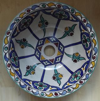 Aufbau Waschbecken Handwaschbecken Keramik Lavabo Ceramique Berber Orient K1 Bild