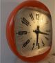 70er Spaceage Wanduhr Shg Orange Clock Pop Plastic 1970-1979 Bild 1