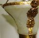 Nachlaß Antike Plafoniere Deckenlampe Leuchte Lampe Aus Messing Glas Mit Muster Gefertigt nach 1945 Bild 3