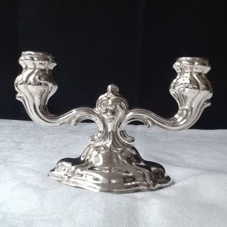 Kerzenleuchter,  Antik,  2 - Armig,  835er Silber Bild