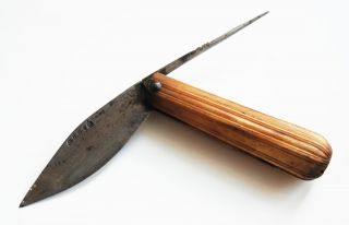 Bein Klappmesser Heiliges Palmblattmesser Antik Antique Old Knife Indo Persian Bild