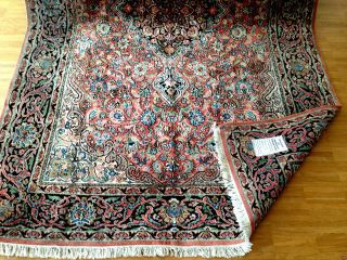 Teppich Handgeknüpft Seide Kaschmir 247x153 Cm Carpet Tappeto Tapis Top Bild