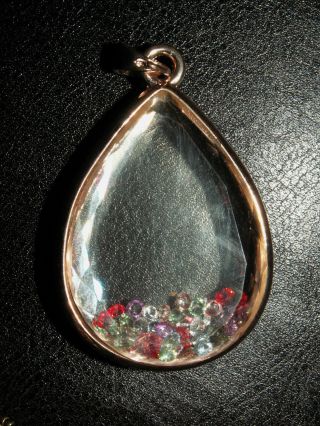 Kupfer Amulett Medaillon Flasche Perlen Anhänger Engelsrufer Schutzengel Bild