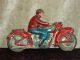 Antikes Motorrad Blech - Spielzeug,  U.  S.  Zone,  Made In Germany,  Nachlass,  Auto Original, gefertigt 1945-1970 Bild 1