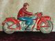 Antikes Motorrad Blech - Spielzeug,  U.  S.  Zone,  Made In Germany,  Nachlass,  Auto Original, gefertigt 1945-1970 Bild 5