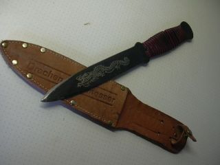 1 Drachen - Messer Mit Leder - Scheide Jagdmesser? Kein Bowie Kein Taschenmesser Bild