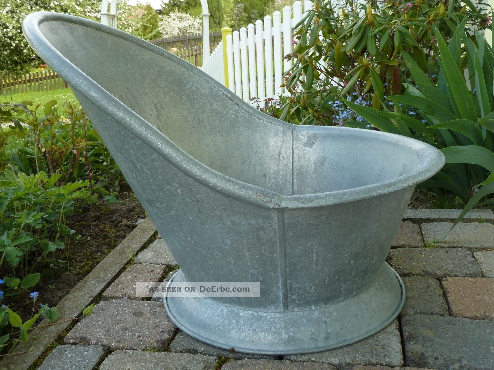 Alte Verzinkte Badewanne Sitzbadewanne Zinkbadewanne Zinkwanne