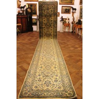 Prachtvoller Handgeknüpfter Orient Teppich Blumen Läufer 100x560 Runner Carpet Bild