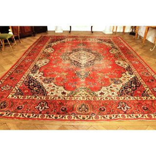 Königlicher Handgeknüpfter Orientteppich Blumen Medaillon Carpet Rug 410x300cm Bild