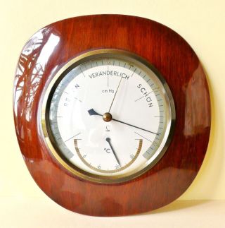 Lufft Barometer Mit Thermometer - 1950er Jahre Bild