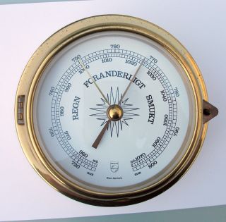 Philips Barometer Schiffsbarometer Aus Messing 18 Cm Bild