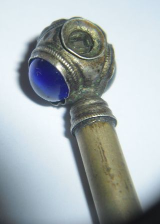 Rarität Uhrenschlüssel Mit Miniatur Fotografie Lupe Linse Lithografie Um 1850 Bild