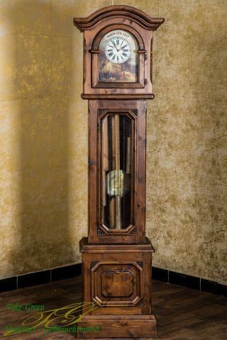 Voglauer Anno 1900 Standuhr Uhr Pendeluhr Landhausstil Holz Glas Bauernmöbel Bild