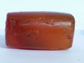 Ancient Rare Carnelian Tube Bead (25.  7mm X 13.  8mm) Bild