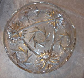 Kristall Schale Schleuderstern Mit Muster Durchmesser 28,  5 Cm Bild