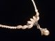 1tag Antikes Collier Aus 835er - Silber Mit Saphir Und Echte Akoya - Perle,  Art Deco Ketten Bild 3