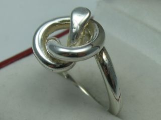 Top Massiver Handgearbeiteter Designer Ring In Knoten Form Aus 835 Silber Bild