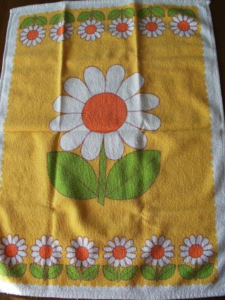 Pril - Blume - Frottee - Tuch,  70er Jahre,  100 Baumwolle, Bild