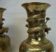 Paar China Vasen Mit Drachen - Chinese Vases - Messing - Massiv Brass Entstehungszeit nach 1945 Bild 7