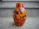 Small Wgp West German Pottery Vase,  Fat Lava Volcano Orange Glaze Nach Stil & Epoche Bild 1