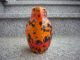 Small Wgp West German Pottery Vase,  Fat Lava Volcano Orange Glaze Nach Stil & Epoche Bild 3