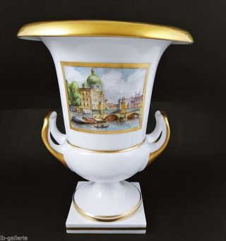 Ansichten - Krater - Vase,  Kpm Berlin,  Berliner Stadtschloss Um 1900,  Höhe: 29 Cm Bild