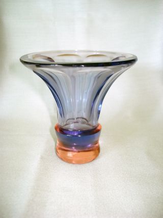 Art Deco Vase,  Alexandrit Glas Mit Schliffdekor,  Wohl L.  Moser,  20er Bild