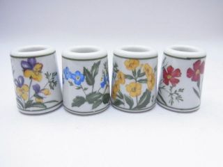 Kleine Porzellan Vasen Mit Blumen - Motiv Für Puppenstube - Made In Germany Bild