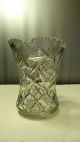 Antike Bleikristall Vase - Wunderschön Geschliffen - 17,  5 Cm - Vintage Kristall Bild 1