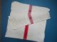 Leinenhandtücher 1 Stück Antik Ca.  1900 Weiß - Rot Weißwäsche Bild 3