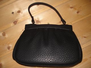 70er J.  Damenhandtasche Abendhandtasche Handtasche Vintage Schwarz Abend Tasche Bild