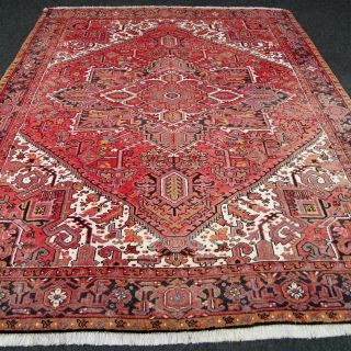 Alter Orient Teppich Beige Rot 322 X 261 Cm Perserteppich Old Red Carpet Tappeto Bild