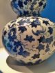 Chinesische Vase Blau - Weiß Porzellan Mingvase Kürbisform Chinavase Ming Kalligra Entstehungszeit nach 1945 Bild 4