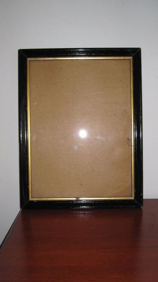 Alter Bilderrahmen,  Holz,  Schwarz,  31,  5 X 41,  5 Cm,  Glasscheibe, Bild
