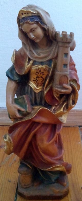 Heilige Barbara,  Holzschnitzerei,  Skulptur Bild