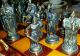 Schachfiguren Metallguss Massiv Ritter Incl.  Brett Gefertigt nach 1945 Bild 3