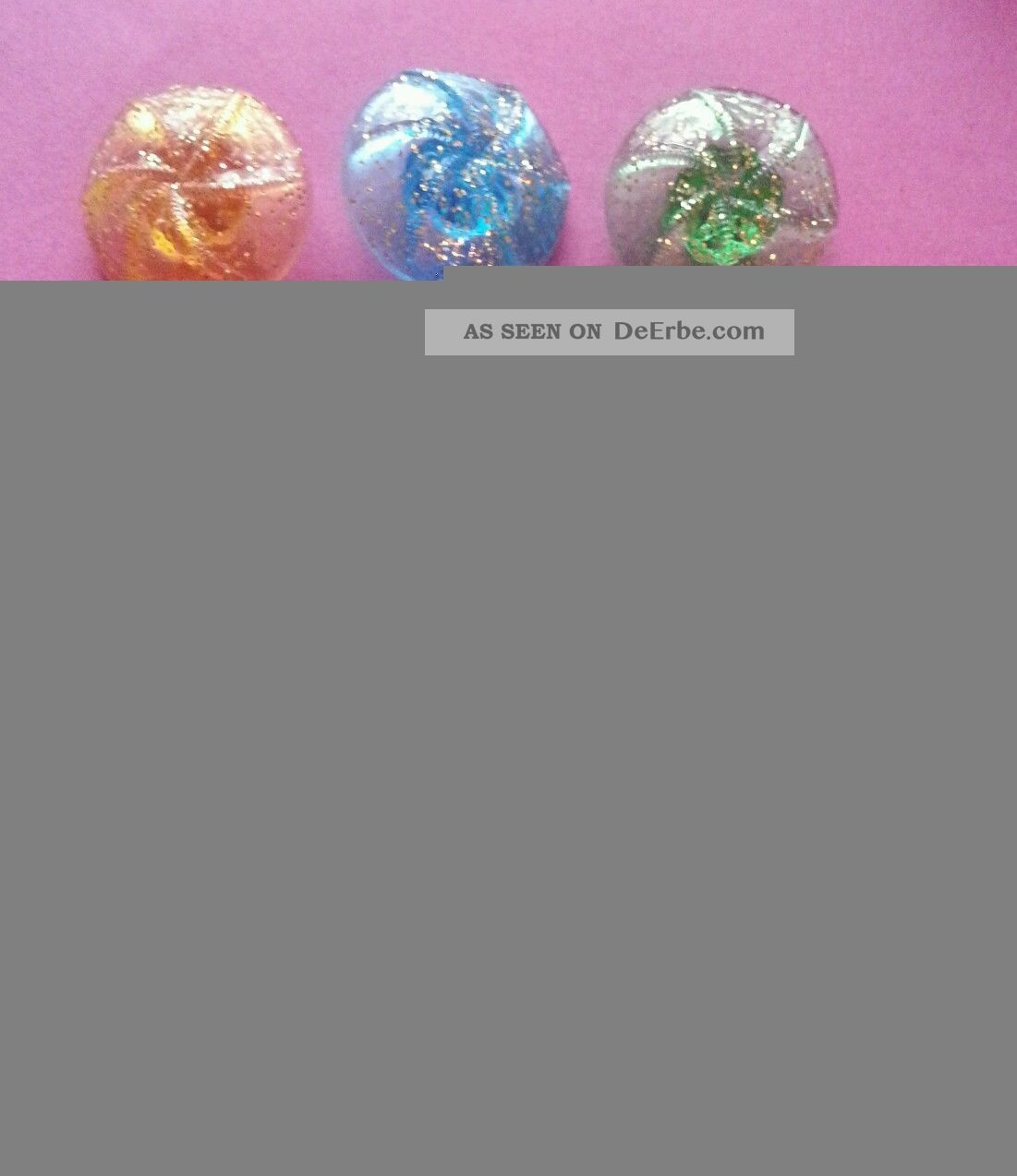 ♥alte Glasknöpfe Rund Bunt Glitzer 11 Stück Durchm.  22 Mm♥ Nähutensilien Bild