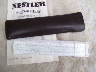 Nestler Taschenrechenschieber Slide Rule Rechenstab Model Rietz 16 Cm 101 - 172sch Bild