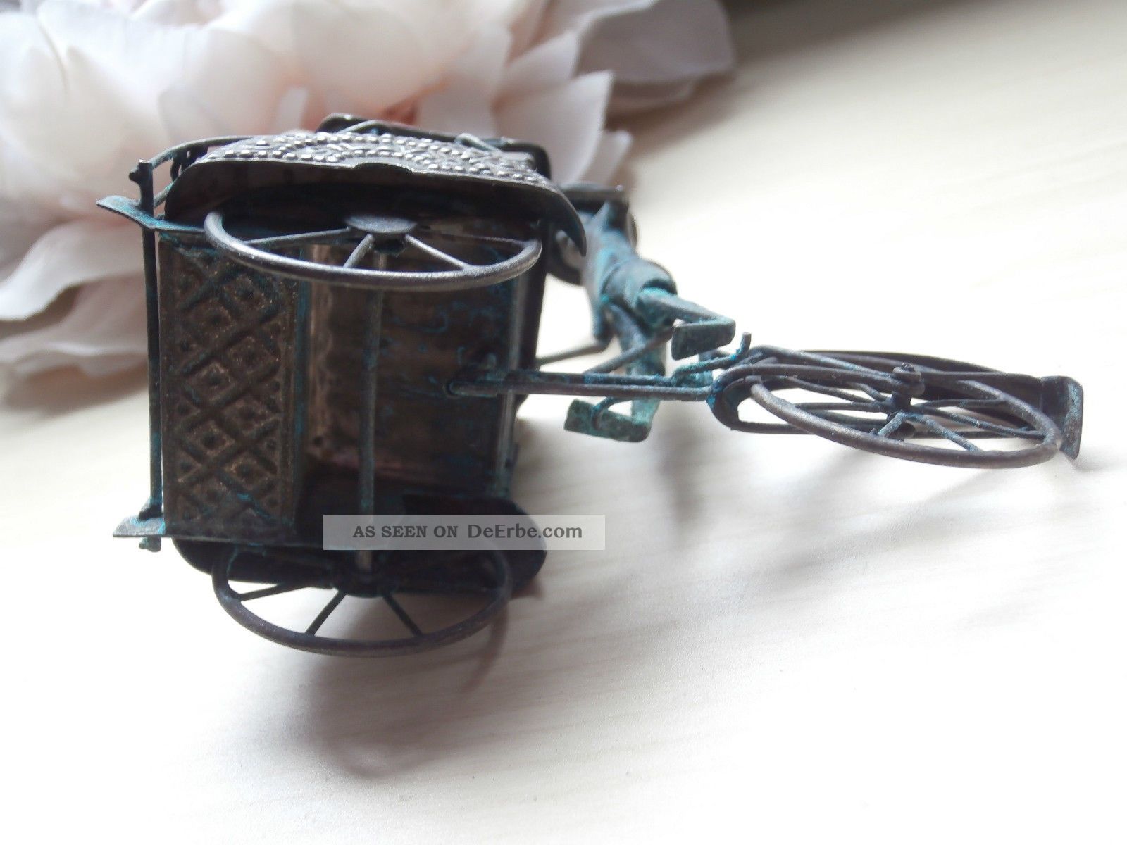 Antike Silberne Figur 835 Er Asien/china Silberne Figur Mit Ritschka Ca