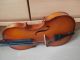 Sammlerstück Antike Geige Violine Mit Zettel Mit Koffer Russisch Cccp Saiteninstrumente Bild 6