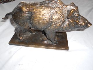 Wildschwein Keiler Schwein Bronze Skulptur Bronzefigur Vollplastisch Top Bild