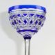 Römer Überfang Blau Luftblase Stängelglas Josephinenhütte Oder Val Saint Lambert Sammlerglas Bild 6