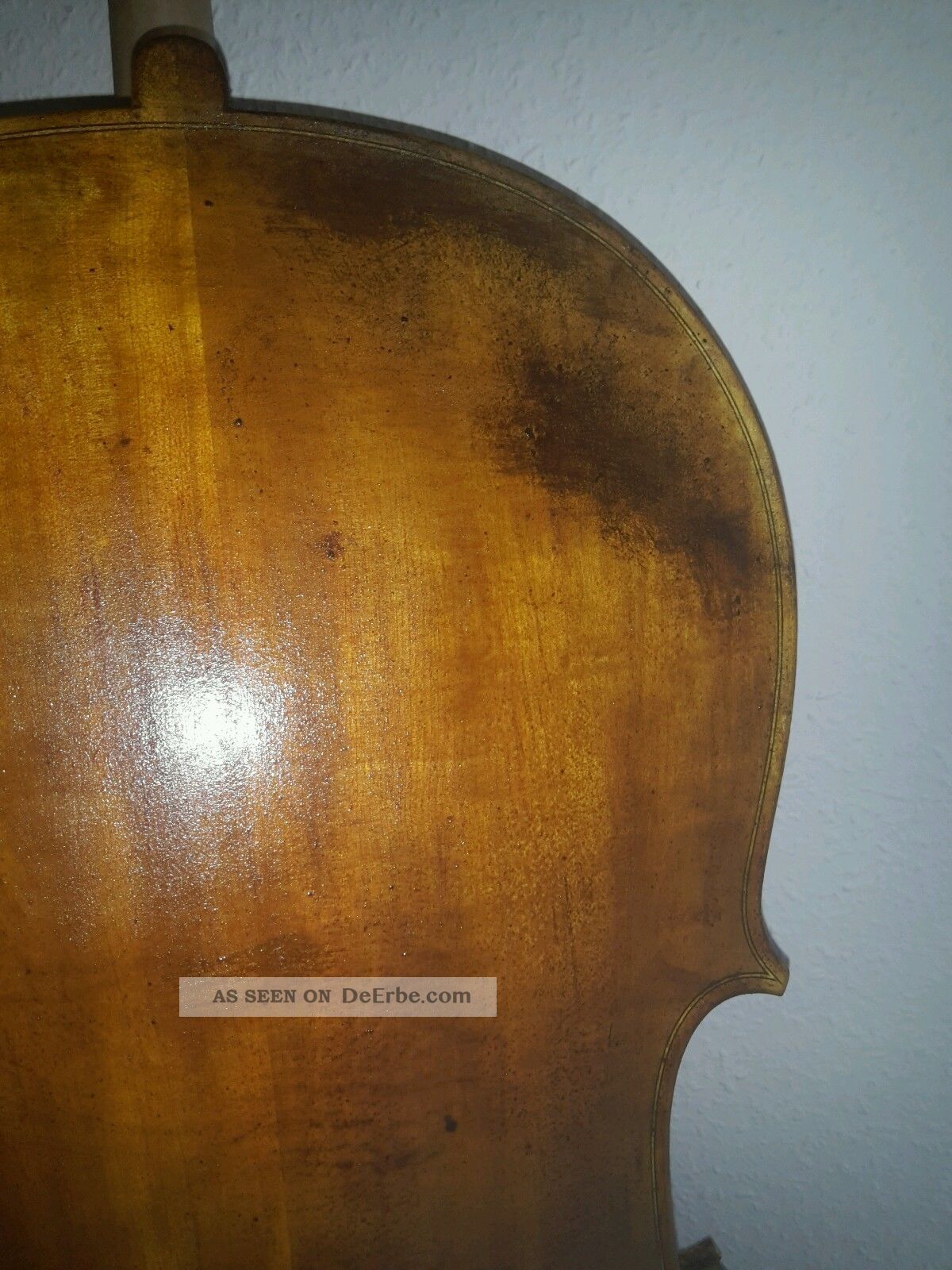Cello Violoncello Violin Zettel Georg Winterling Fecit Hamburg Anno 1923 Saiteninstrumente Bild