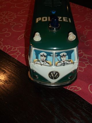 Vw T1 Bus Blech Bulli Schwungrad Blechspielzeug Schallplatte Polizeifunk Bild