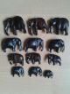 12 Elefanten Unterschiedlicher Größe; Aus Holz Gefertigt; Holzart Unbekannt Entstehungszeit nach 1945 Bild 1