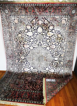 100 Handgeknüpfter Kaschmir Seide Palast Teppich Rug Tappeto Tapies,  Silk Bild